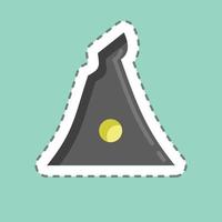 Sticker line cut Witch. suitable for Halloween symbol. simple design editable. design template vector. simple illustration vector