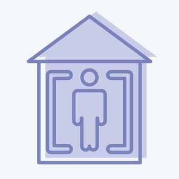 icono autoaislante. adecuado para el símbolo de la gripe. estilo de dos tonos. diseño simple editable. vector de plantilla de diseño. ilustración sencilla