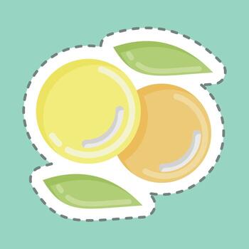 lenteja cortada en línea adhesiva. adecuado para el símbolo de las nueces. diseño simple editable. vector de plantilla de diseño. ilustración sencilla