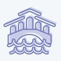 icono de venecia. adecuado para el símbolo de la educación. estilo de dos tonos. diseño simple editable. vector de plantilla de diseño. ilustración sencilla