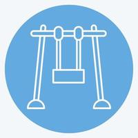 Icon Swing. suitable for City Park symbol. blue eyes style. simple design editable. design template vector. simple illustration vector