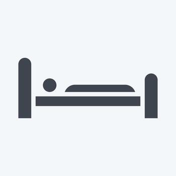 Icon Sleep. suitable for flu symbol. glyph style. simple design editable. design template vector. simple illustration vector
