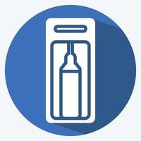 icono de máquina de refrescos. adecuado para el símbolo de electrodomésticos de cocina. estilo de sombra larga. diseño simple editable. vector de plantilla de diseño. ilustración sencilla