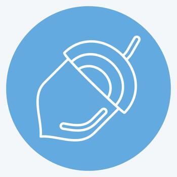 Icon Acorn. suitable for Nuts symbol. blue eyes style. simple design editable. design template vector. simple illustration vector