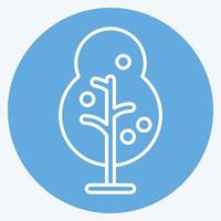árbol de iconos adecuado para el símbolo del parque de la ciudad. estilo de ojos azules. diseño simple editable. vector de plantilla de diseño. ilustración sencilla
