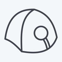 Icon Tent. suitable for education symbol. line style. simple design editable. design template vector. simple illustration vector