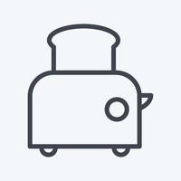 Icon Toaster. suitable for Kitchen Appliances symbol. line style. simple design editable. design template vector. simple illustration vector