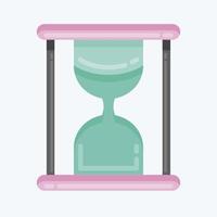 Icon Sandglass. suitable for education symbol. flat style. simple design editable. design template vector. simple illustration vector