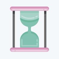 icono de reloj de arena. adecuado para el símbolo de la educación. estilo plano diseño simple editable. vector de plantilla de diseño. ilustración sencilla