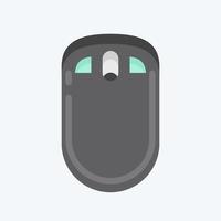 Icon Mouse. suitable for Computer Components symbol. flat style. simple design editable. design template vector. simple illustration vector