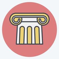 Icon Antiquity. suitable for education symbol. color mate style. simple design editable. design template vector. simple illustration vector