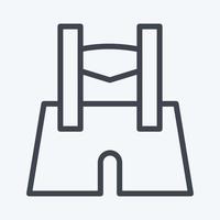 Icon Lederhose. suitable for education symbol. line style. simple design editable. design template vector. simple illustration vector
