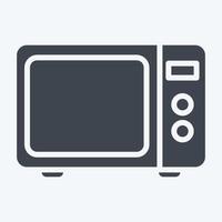 Icon Microwave. suitable for Kitchen Appliances symbol. glyph style. simple design editable. design template vector. simple illustration vector
