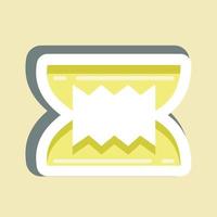 Sticker Teeth. suitable for Halloween symbol. simple design editable. design template vector. simple illustration vector