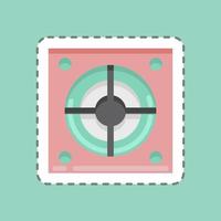 Sticker line cut Power Supply. suitable for Computer Components symbol. simple design editable. design template vector. simple illustration vector