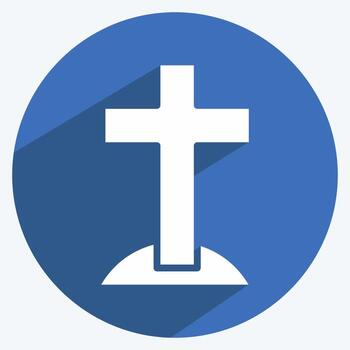 Icon Cross. suitable for Halloween symbol. long shadow style. simple design editable. design template vector. simple illustration vector