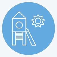 Icon Playground. suitable for City Park symbol. blue eyes style. simple design editable. design template vector. simple illustration vector