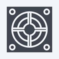 Icon Power Supply. suitable for Computer Components symbol. glyph style. simple design editable. design template vector. simple illustration vector