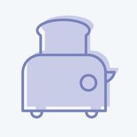 Icon Toaster. suitable for Kitchen Appliances symbol. two tone style. simple design editable. design template vector. simple illustration vector