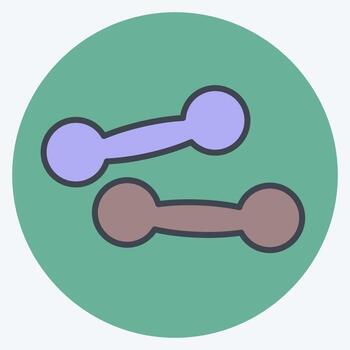 Icon Dumbbells. suitable for education symbol. color mate style. simple design editable. design template vector. simple illustration vector