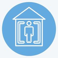 Icon Self Isolating. suitable for flu symbol. blue eyes style. simple design editable. design template vector. simple illustration vector