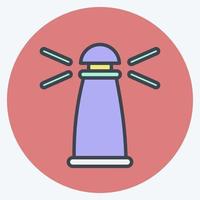 Icon Lighthouse. suitable for education symbol. color mate style. simple design editable. design template vector. simple illustration vector