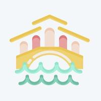 Icon Venice. suitable for education symbol. flat style. simple design editable. design template vector. simple illustration vector