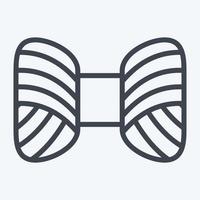 Icon Skein Of Yarn. suitable for education symbol. line style. simple design editable. design template vector. simple illustration vector