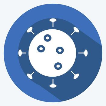 Icon Flu Virus. suitable for flu symbol. long shadow style. simple design editable. design template vector. simple illustration vector
