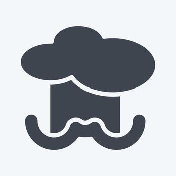 cocinero icono. adecuado para el símbolo de la educación. estilo de glifo. diseño simple editable. vector de plantilla de diseño. ilustración sencilla