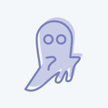icono fantasma. adecuado para el símbolo de halloween. estilo de dos tonos. diseño simple editable. vector de plantilla de diseño. ilustración sencilla