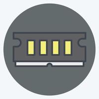 Icon RAM. suitable for Computer Components symbol. color mate style. simple design editable. design template vector. simple illustration vector