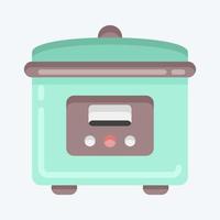 Icon Rice Cooker. suitable for Kitchen Appliances symbol. flat style. simple design editable. design template vector. simple illustration vector