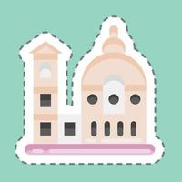 Sticker line cut Florence. suitable for education symbol. simple design editable. design template vector. simple illustration vector