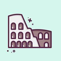 Icon Colosseum. suitable for education symbol. MBE style. simple design editable. design template vector. simple illustration vector