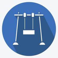 Icon Swing. suitable for City Park symbol. long shadow style. simple design editable. design template vector. simple illustration vector