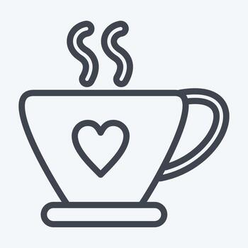 Icon Hot Drinks. suitable for flu symbol. line style. simple design editable. design template vector. simple illustration vector