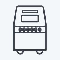 Icon Bread Maker. suitable for Kitchen Appliances symbol. line style. simple design editable. design template vector. simple illustration vector