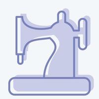 Icon Sewing Machine. suitable for education symbol. two tone style. simple design editable. design template vector. simple illustration vector