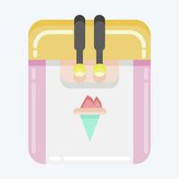 icono de la máquina de helados. adecuado para el símbolo de electrodomésticos de cocina. estilo plano diseño simple editable. vector de plantilla de diseño. ilustración sencilla