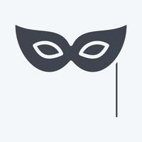 Icon Masquerade. suitable for education symbol. glyph style. simple design editable. design template vector. simple illustration vector
