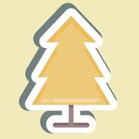 Sticker Pine. suitable for City Park symbol. simple design editable. design template vector. simple illustration vector