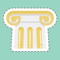 Sticker line cut Antiquity. suitable for education symbol. simple design editable. design template vector. simple illustration vector
