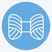 Icon Skein Of Yarn. suitable for education symbol. blue eyes style. simple design editable. design template vector. simple illustration vector