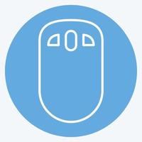 Icon Mouse. suitable for Computer Components symbol. blue eyes style. simple design editable. design template vector. simple illustration vector