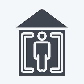 Icon Self Isolating. suitable for flu symbol. glyph style. simple design editable. design template vector. simple illustration vector