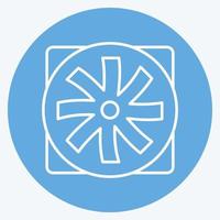 Icon Fan. suitable for Computer Components symbol. blue eyes style. simple design editable. design template vector. simple illustration vector