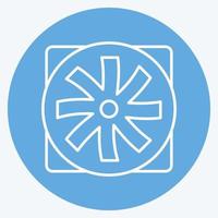 Icon Fan. suitable for Computer Components symbol. blue eyes style. simple design editable. design template vector. simple illustration vector