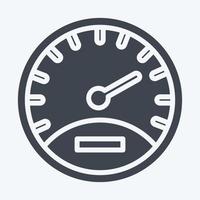 Icon Speedometer. suitable for education symbol. glyph style. simple design editable. design template vector. simple illustration vector