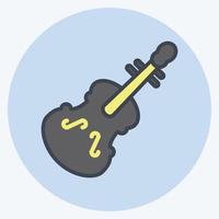 Icon Violin. suitable for education symbol. color mate style. simple design editable. design template vector. simple illustration vector